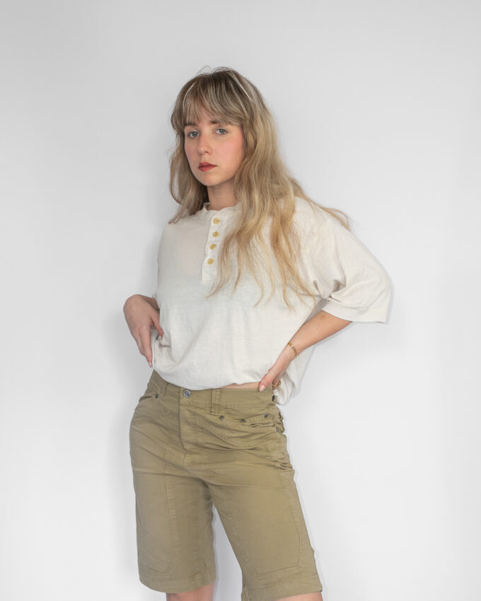 Mens Olive Vintage Bermuda Shorts - M