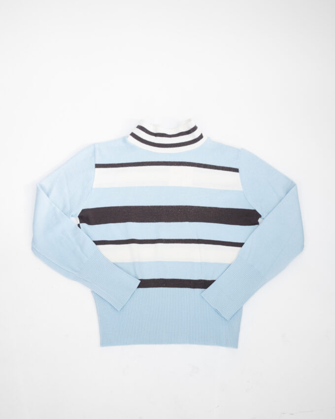 Striped Turtleneck Vintage Sweater - S
