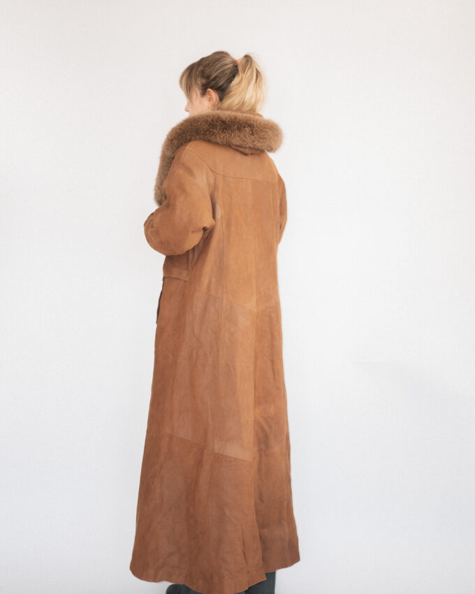 Incredible Vintage Suede Leather Coat – M/L