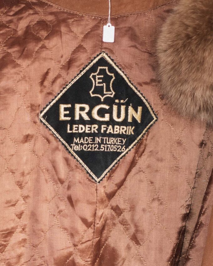 Incredible Vintage Suede Leather Coat – M/L