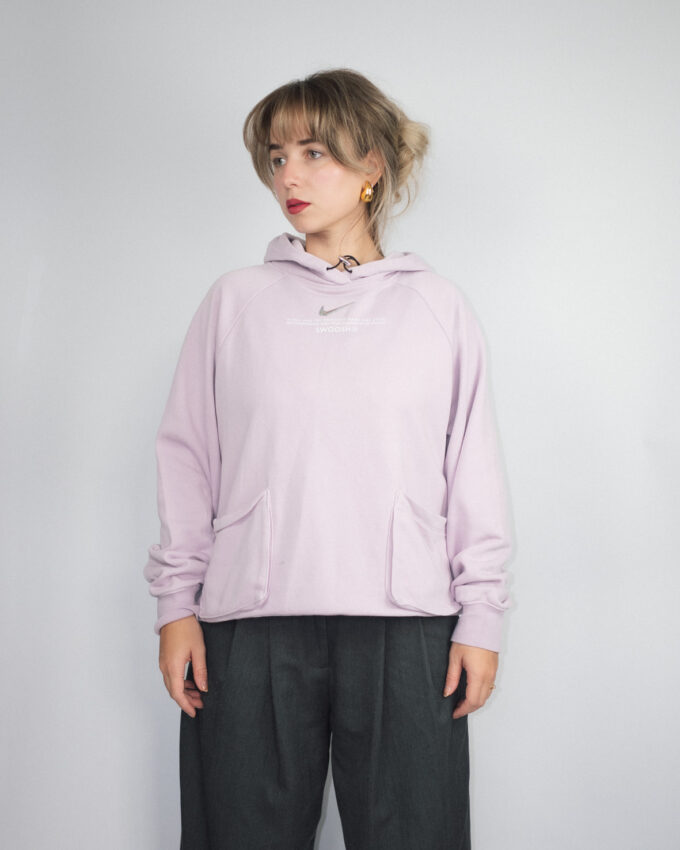 Lavender Nike Swoosh Hoodie - M