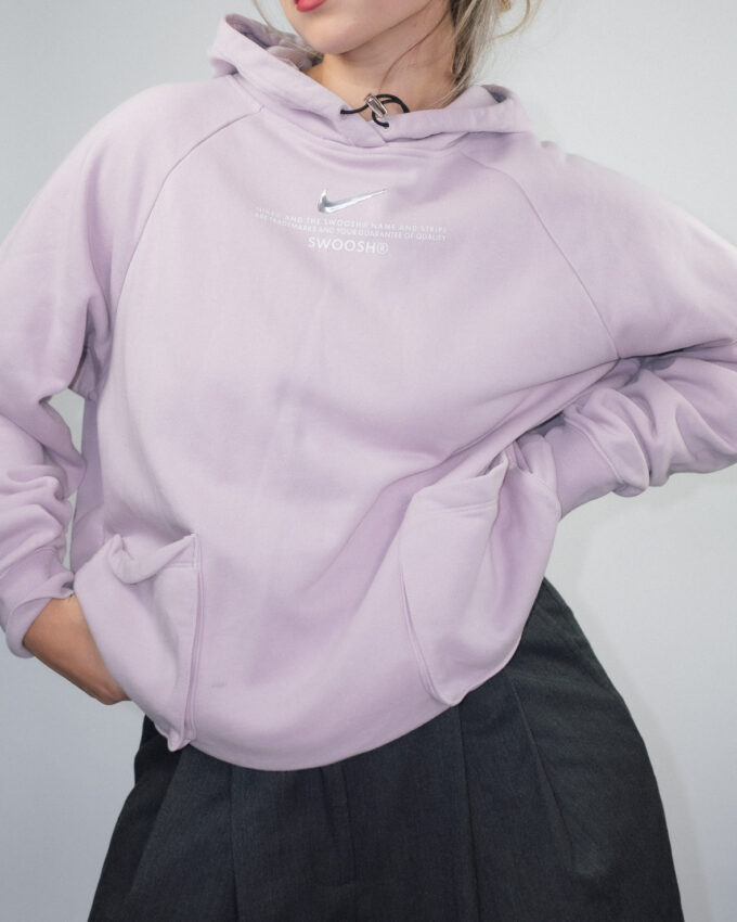 Lavender Nike Swoosh Hoodie - M