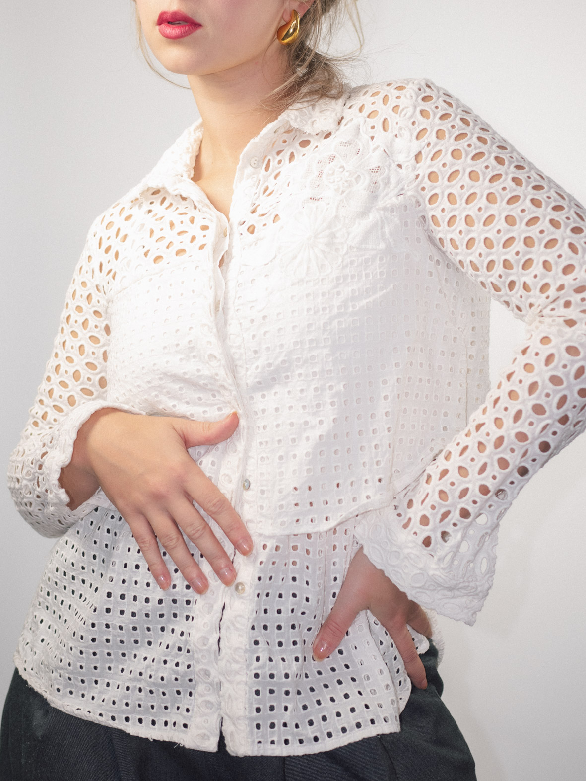 Designer Desigual Vintage Cotton Shirt - S/M - Image 3