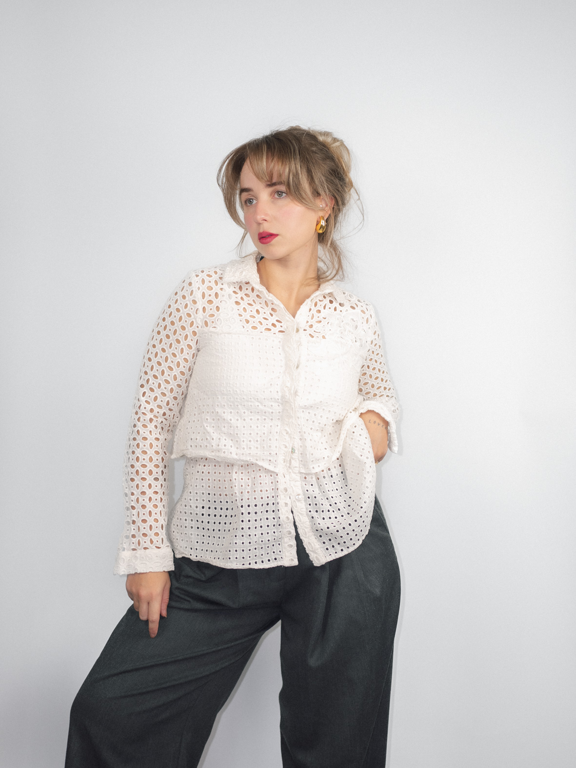 Designer Desigual Vintage Cotton Shirt - S/M - Image 4