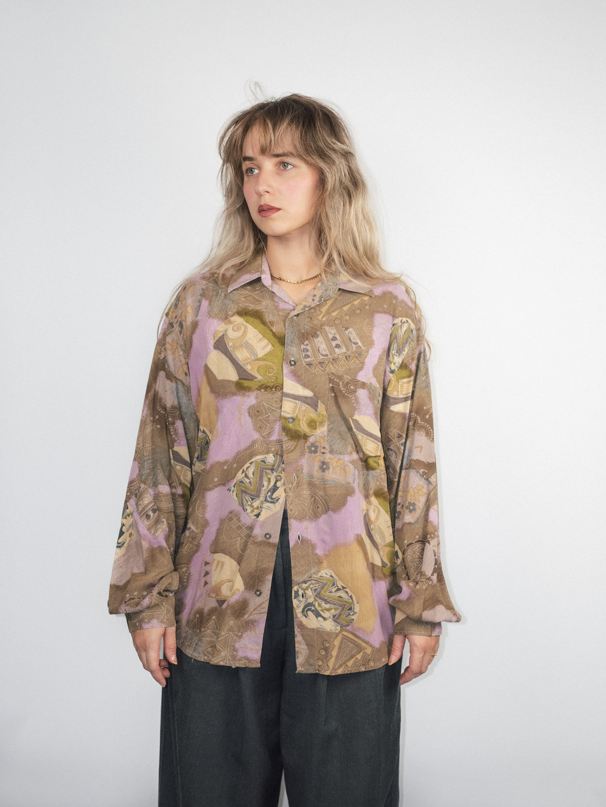Vintage Pattern Shirt - L - Image 2