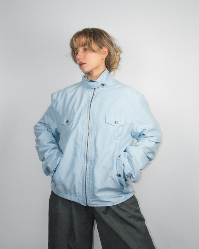 Light Vintage Jacket in Silky Fabric – L