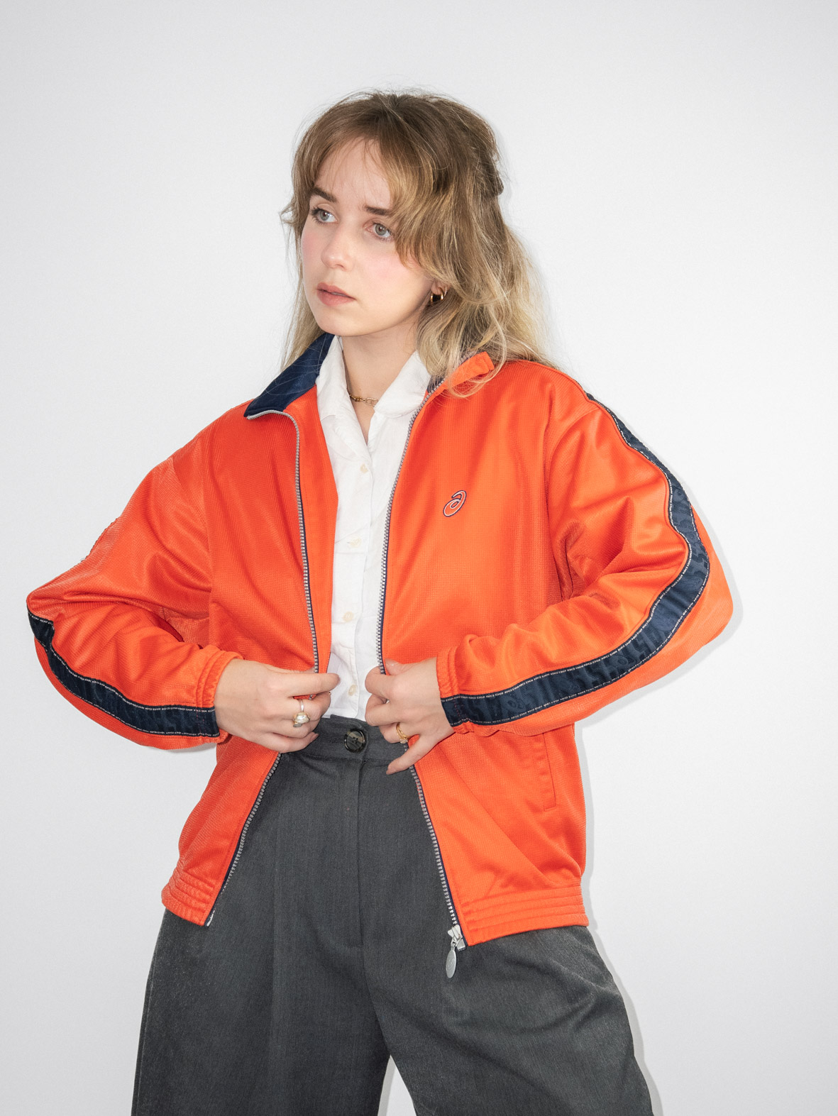 Iconic Vintage Asics Track Jacket (Orange) - S