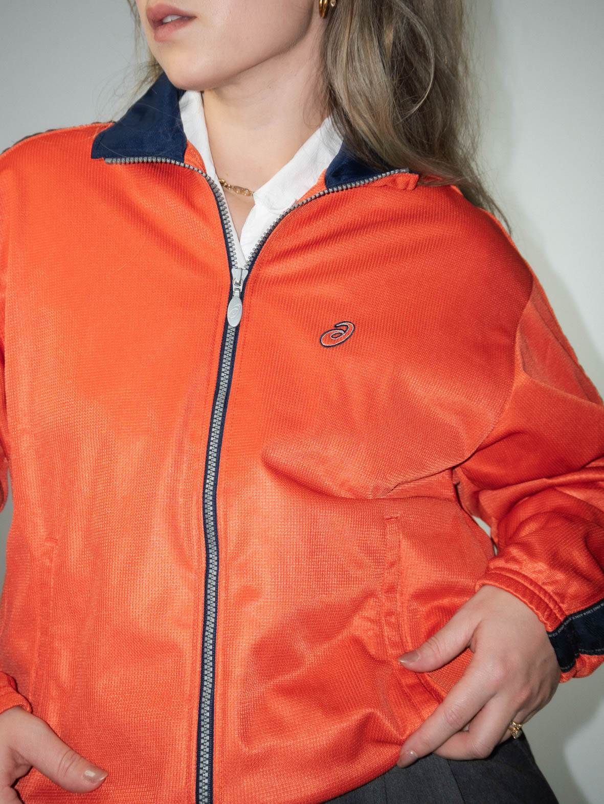 Iconic Vintage Asics Track Jacket (Orange) - S - Image 4