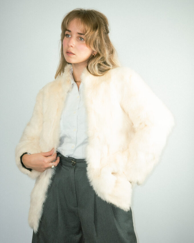 Fur Lightweight Vintage Jacket - S