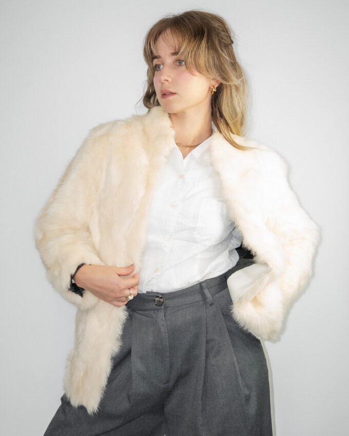 Fur Lightweight Vintage Jacket - S