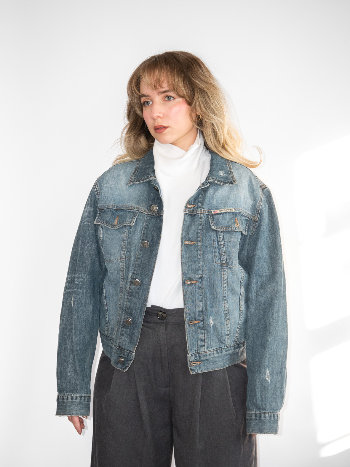 Branded Vintage Schott Denim Jacket - M - Image 5