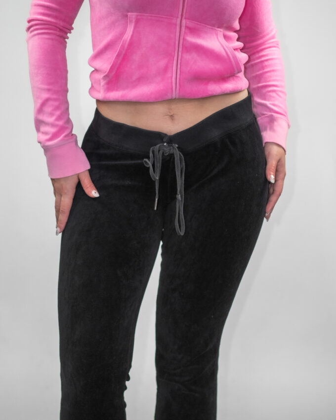 Black Velour Vintage Juicy Couture Pants – S