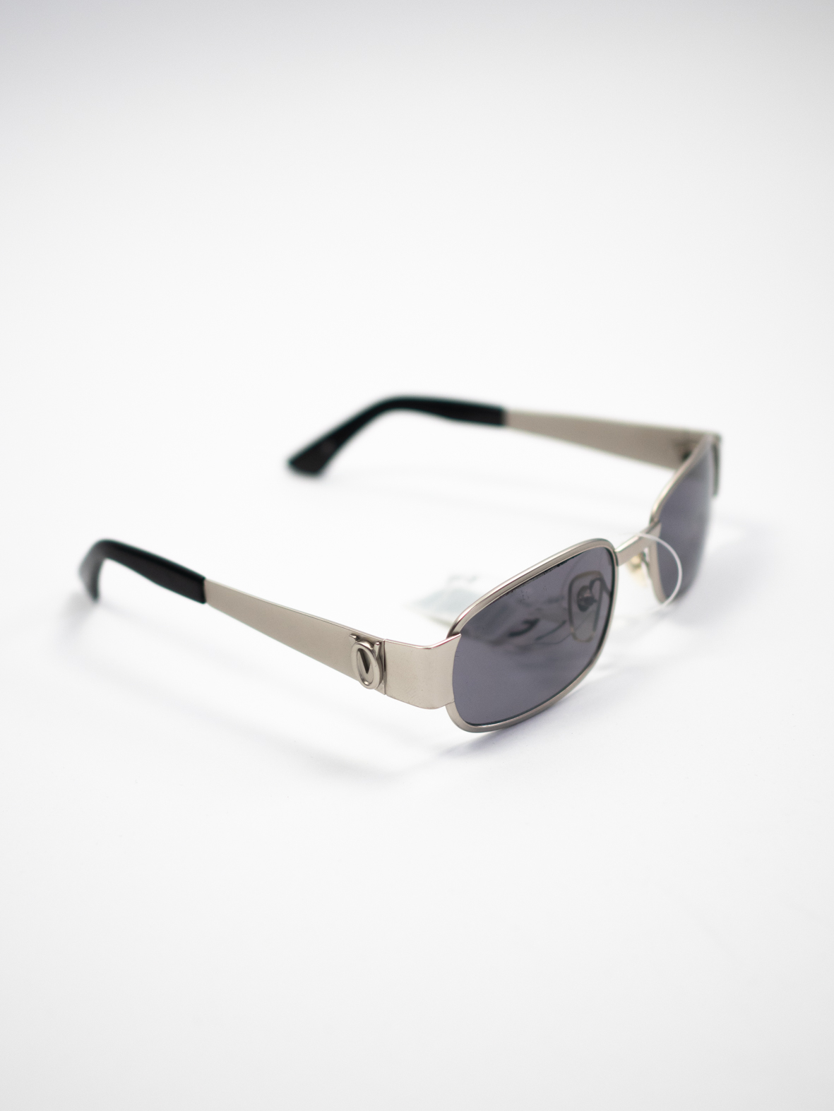 Vintage Deadstock Micro Rectangular Chrome Sunglasses - Image 4
