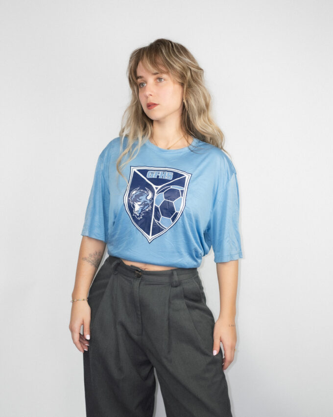 Vintage GFHS Soccer Team Tee (Blue) –L/XL