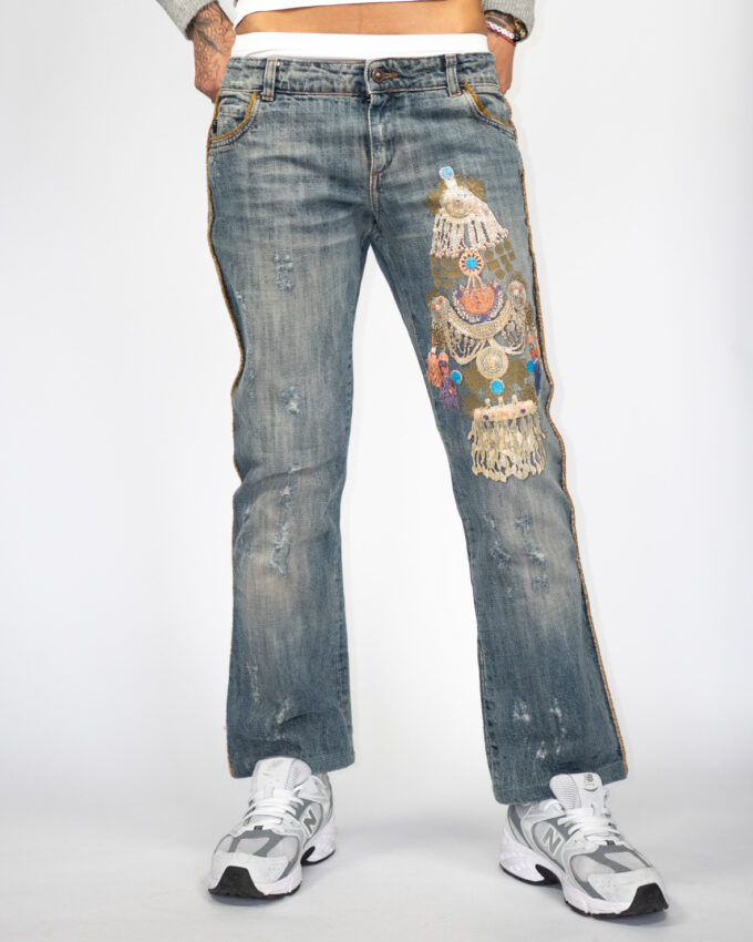 Vintage Just Cavalli Pattern Jeans - M