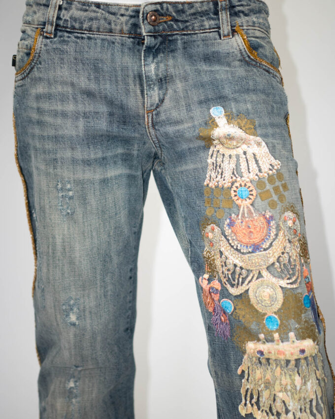 Vintage Just Cavalli Pattern Jeans - M