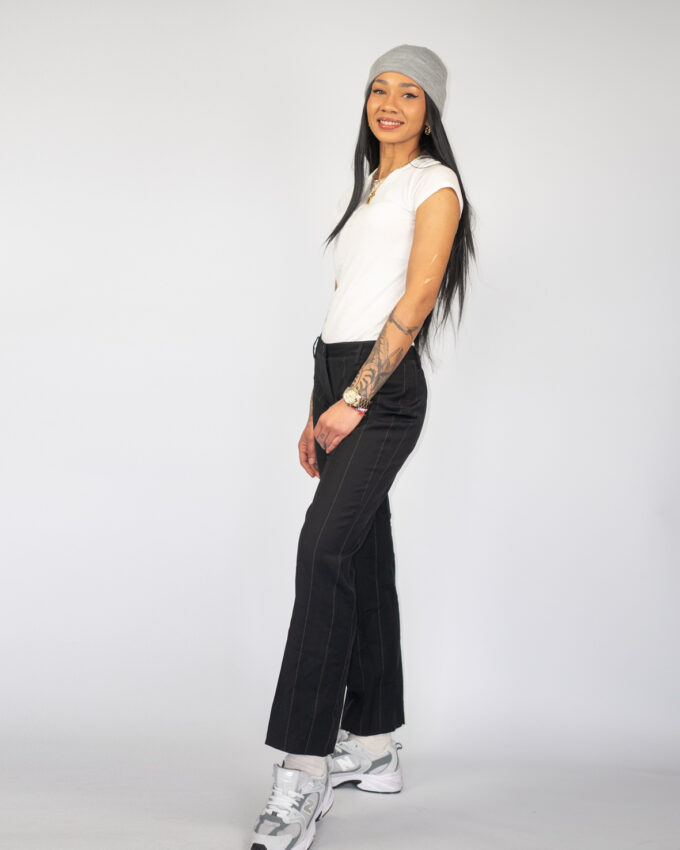 Classic Black Pinstripe Vintage Dolce&Gabbana Trousers - M/L