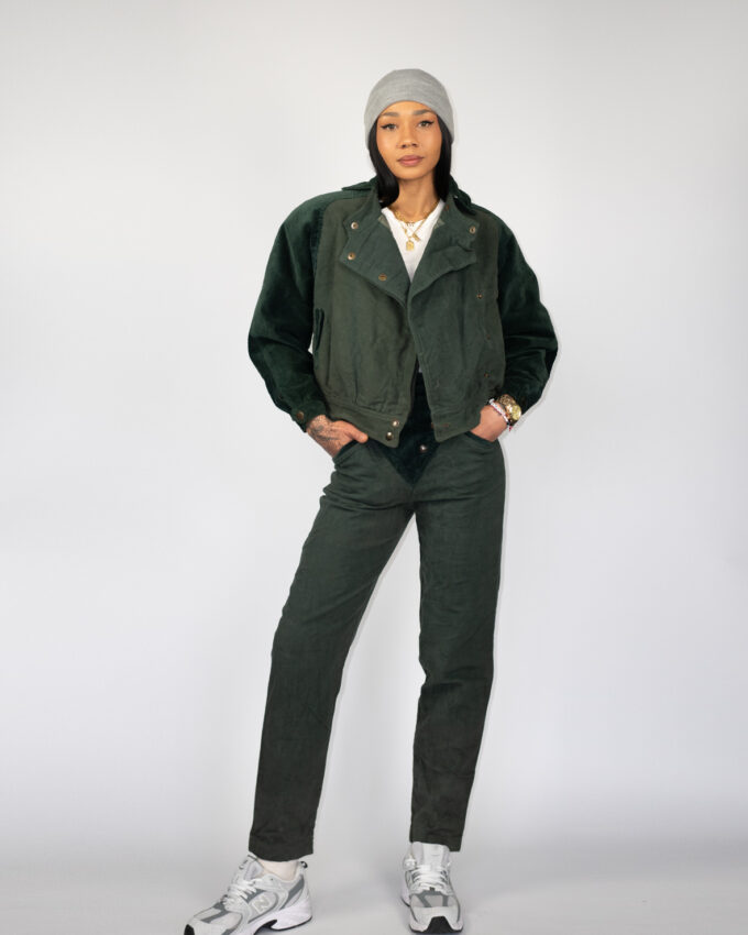 Forest Green Vintage Cord Pants - S