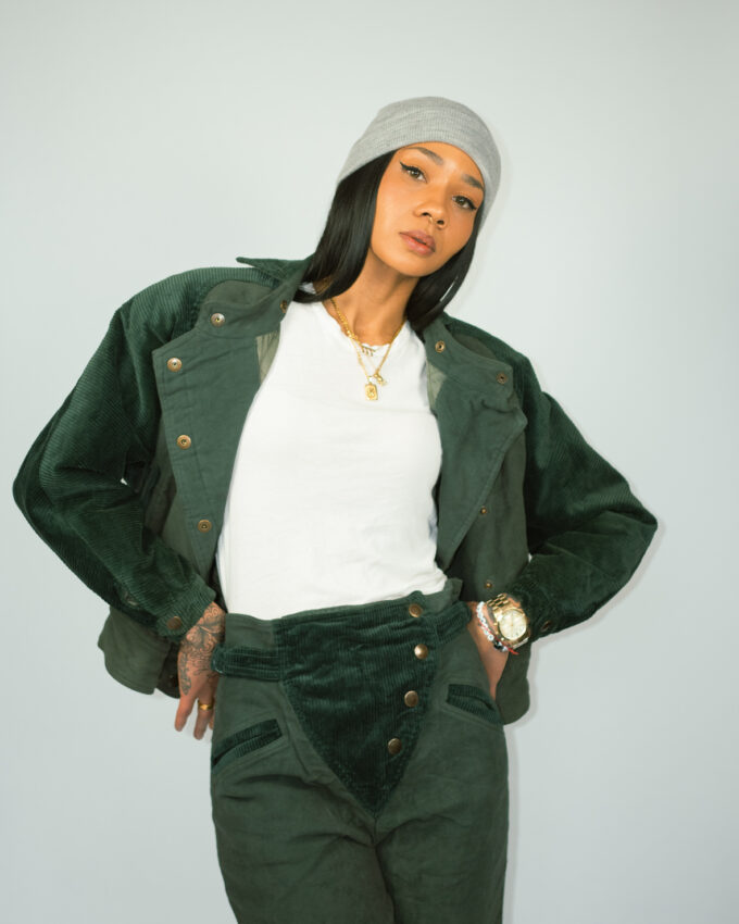 Forest Green Vintage Cord Pants - S