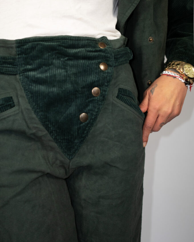 Forest Green Vintage Cord Pants - S