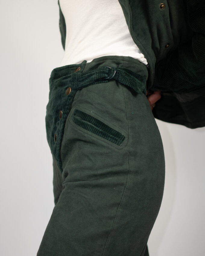 Forest Green Vintage Cord Pants - S