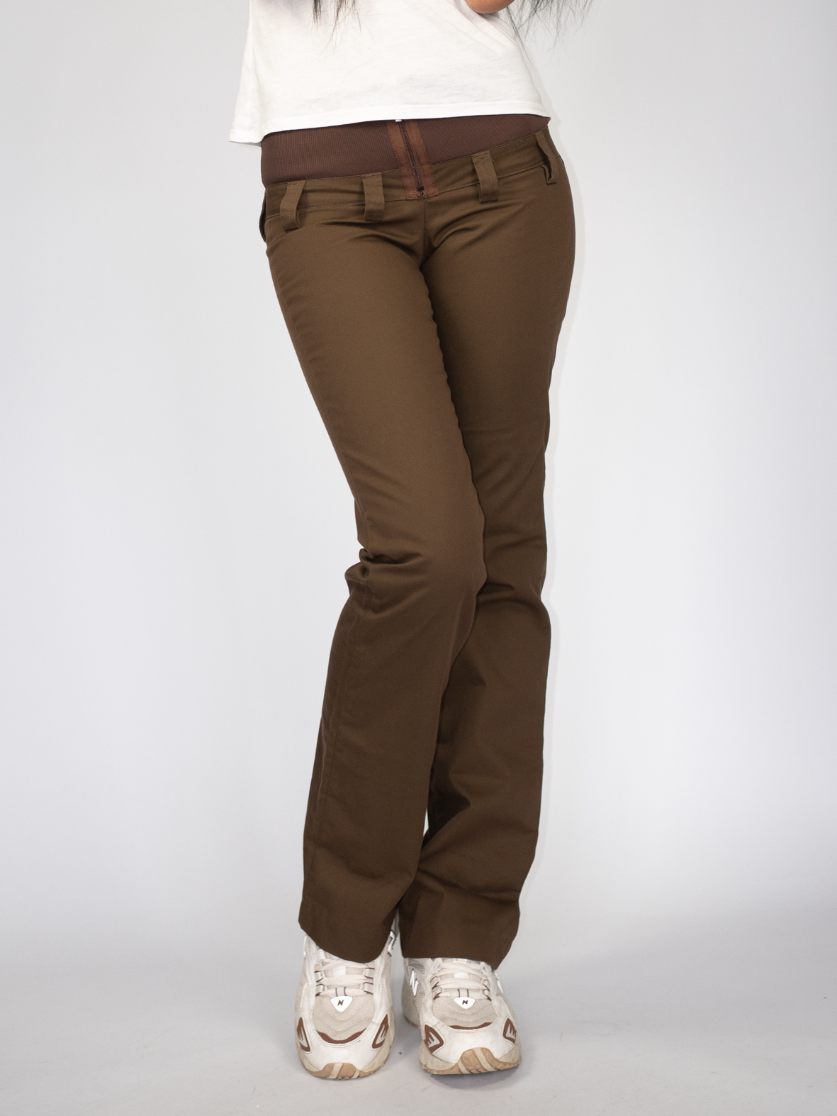 Brown Low-Rise Vintage Pants - XS