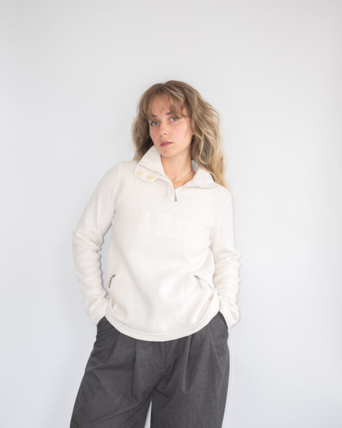 Designer Versace Vintage Fleece Henley - S