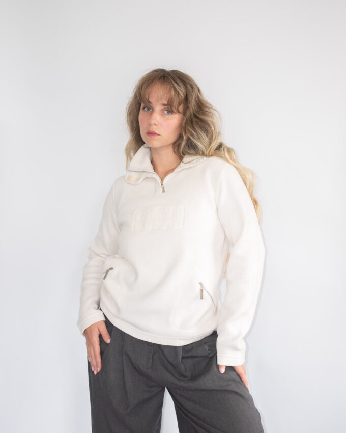 Designer Versace Vintage Fleece Henley - S