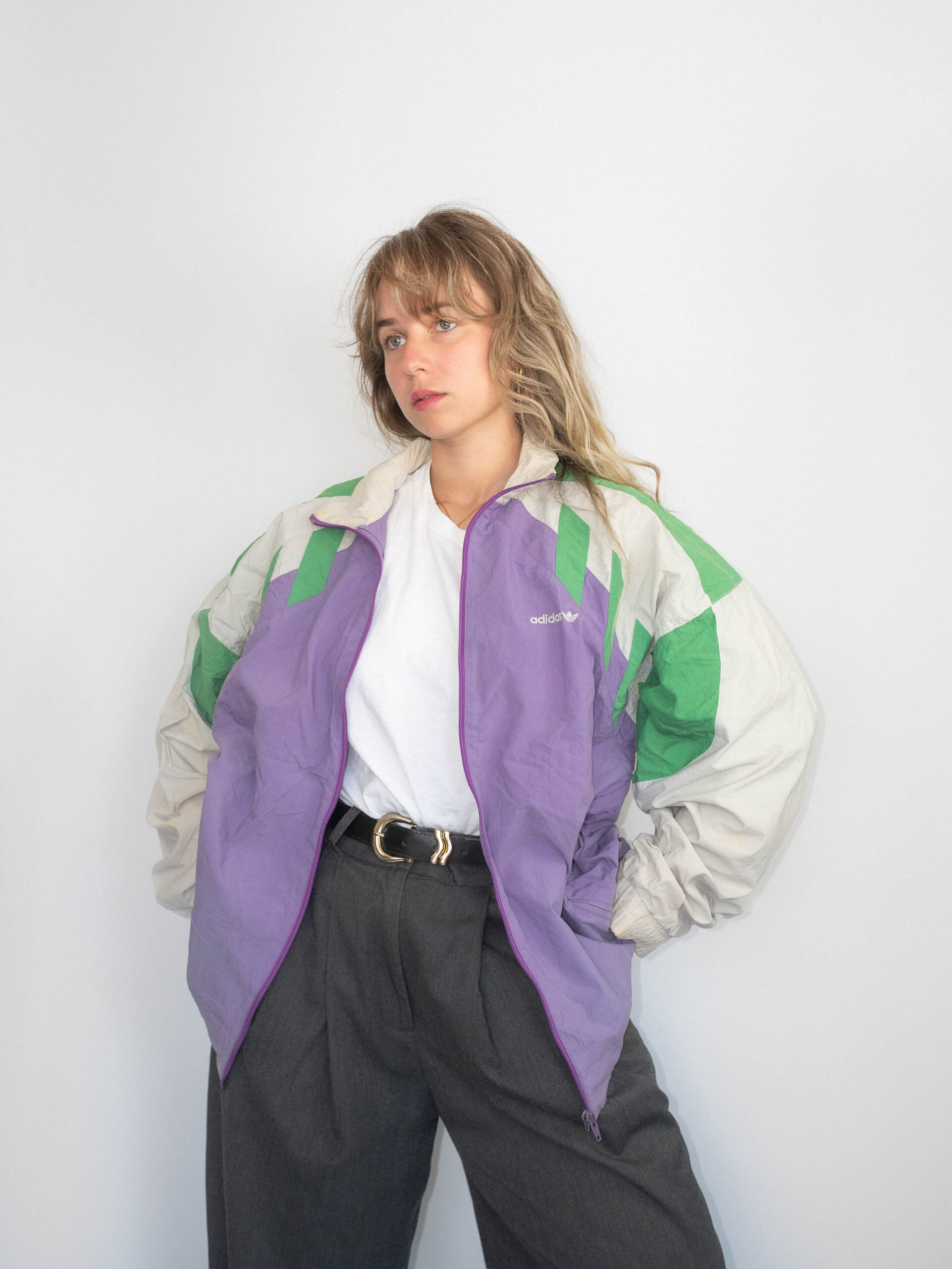 Lilac Flash – Vintage Adidas Windbreaker - L