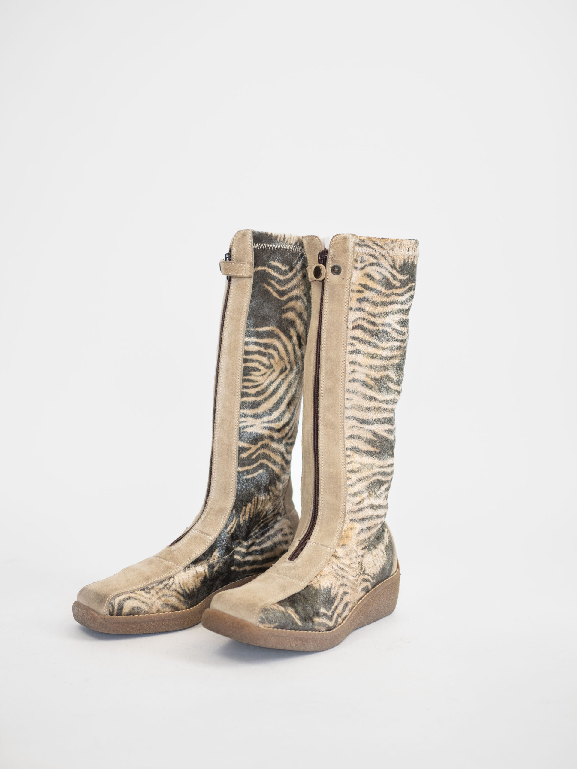Zebra Mirage – Made in Italy Vintage Leather Boots - 37 - Image 5