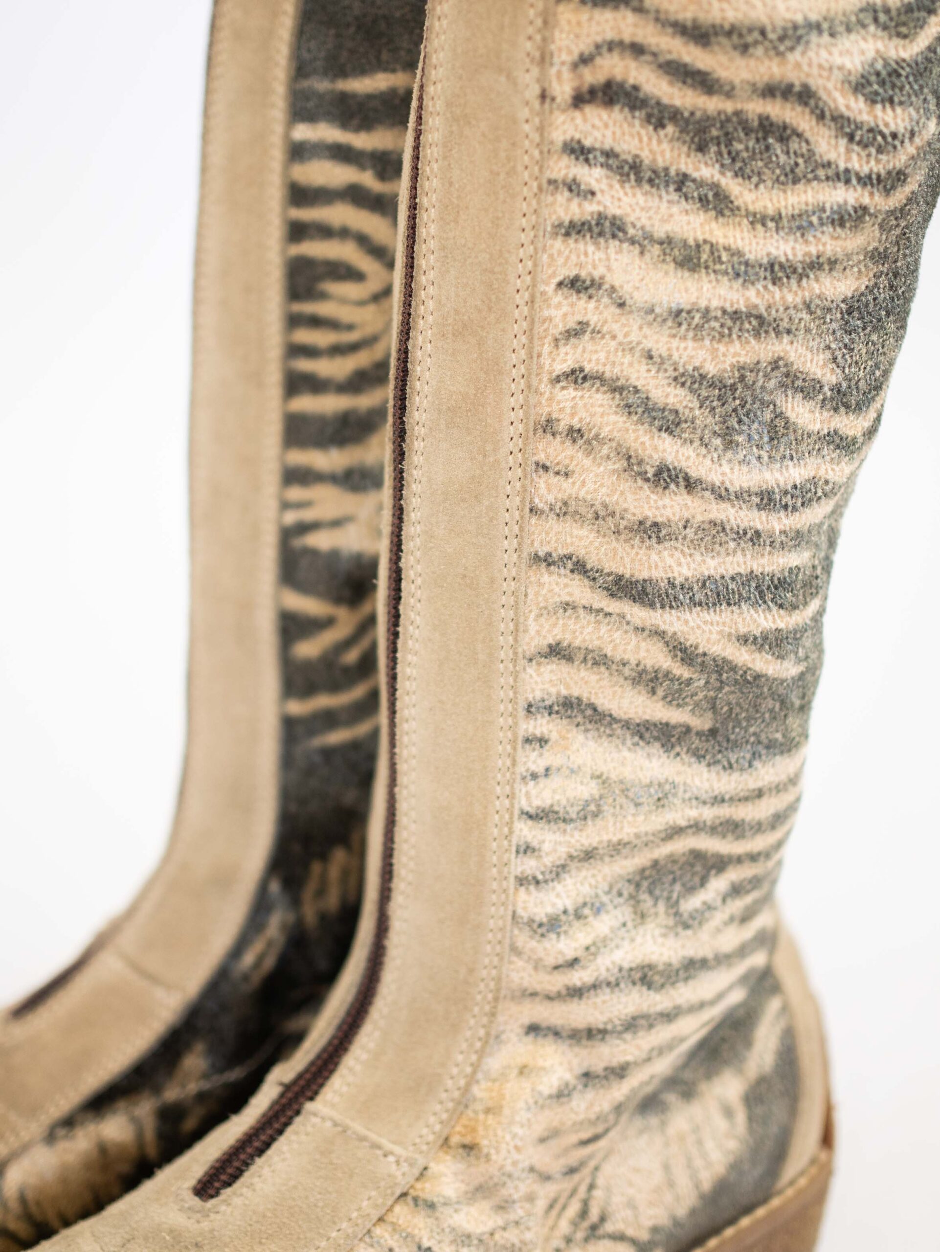 Zebra Mirage – Made in Italy Vintage Leather Boots - 37 - Image 2