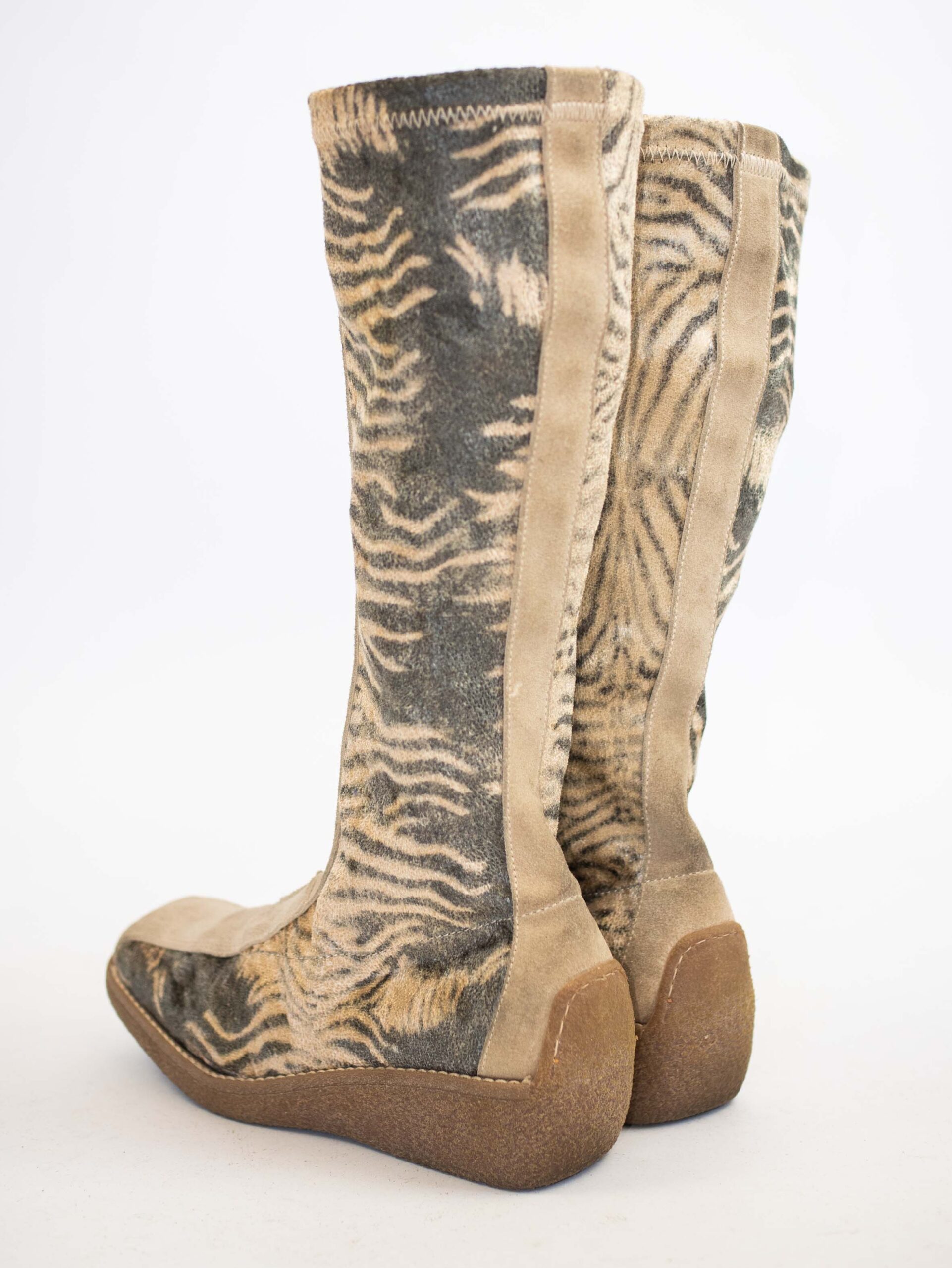 Zebra Mirage – Made in Italy Vintage Leather Boots - 37 - Image 3