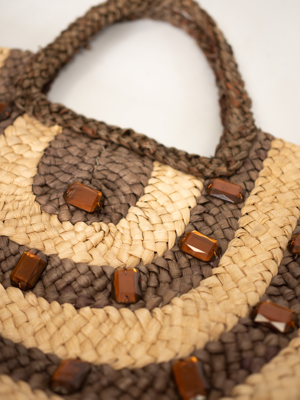 Summer Muse – Vintage Straw Beach Bag - Image 4
