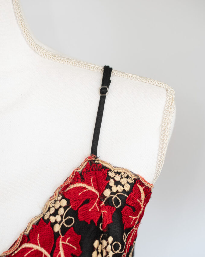 Nocturne Embroidered Vintage Mini Dress – S