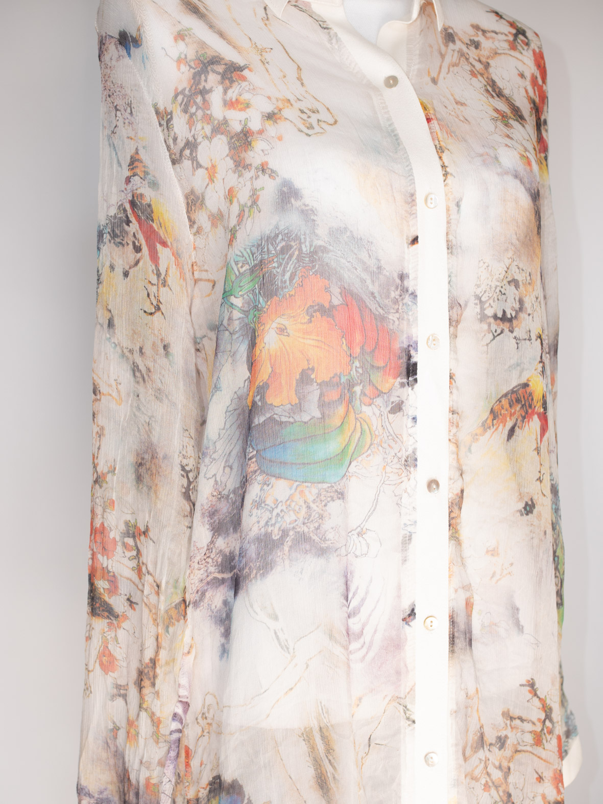 Vintage Beach Shirt Dress – Dreamy & Sheer - S/M - Image 3