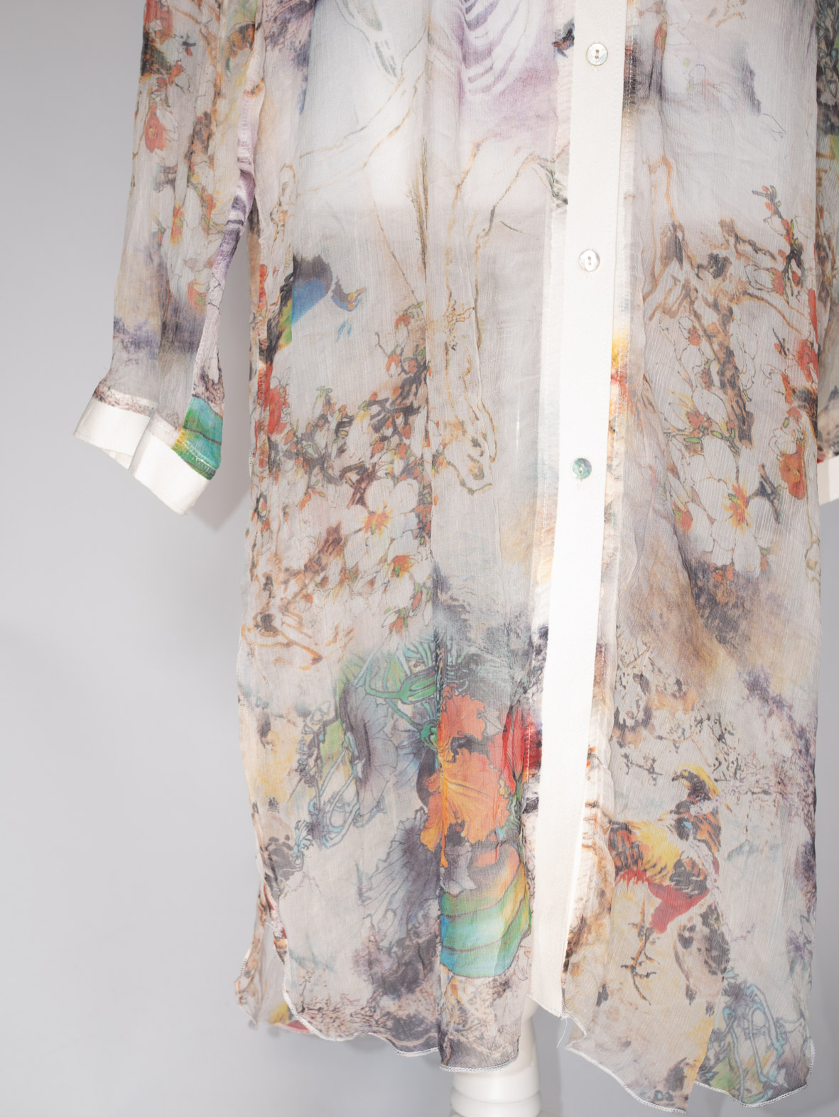 Vintage Beach Shirt Dress – Dreamy & Sheer - S/M - Image 2