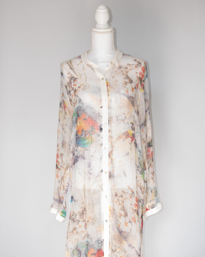 Vintage Beach Shirt Dress – Dreamy & Sheer - S/M