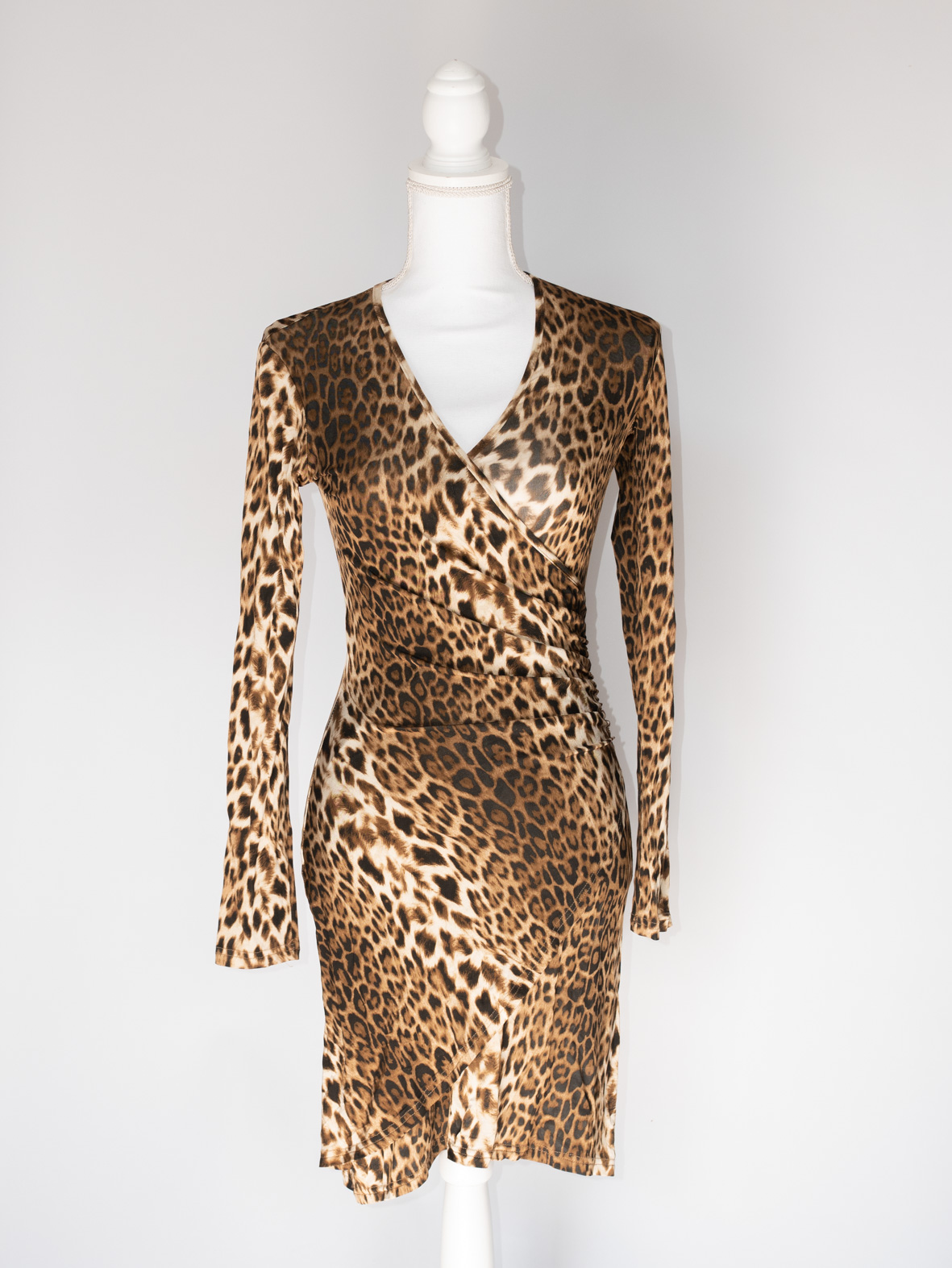 Vintage Leopard Print Dress – S/M