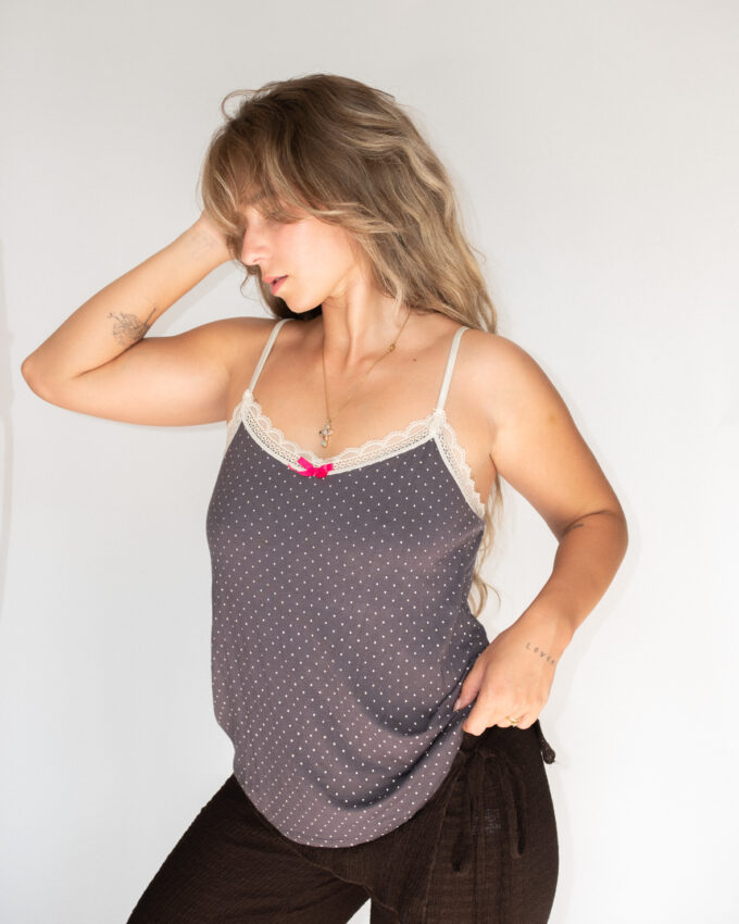 Polka Dot Vintage Top – Sweet with a Twist - M/L