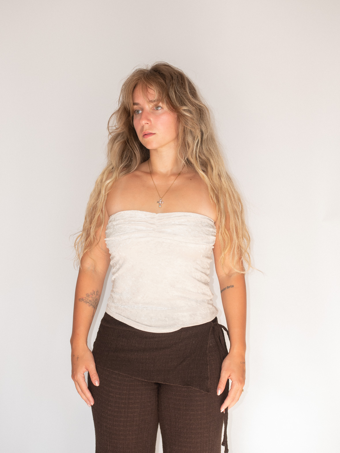 Vintage Tube Top – Soft Velvet Feel - S - Image 4