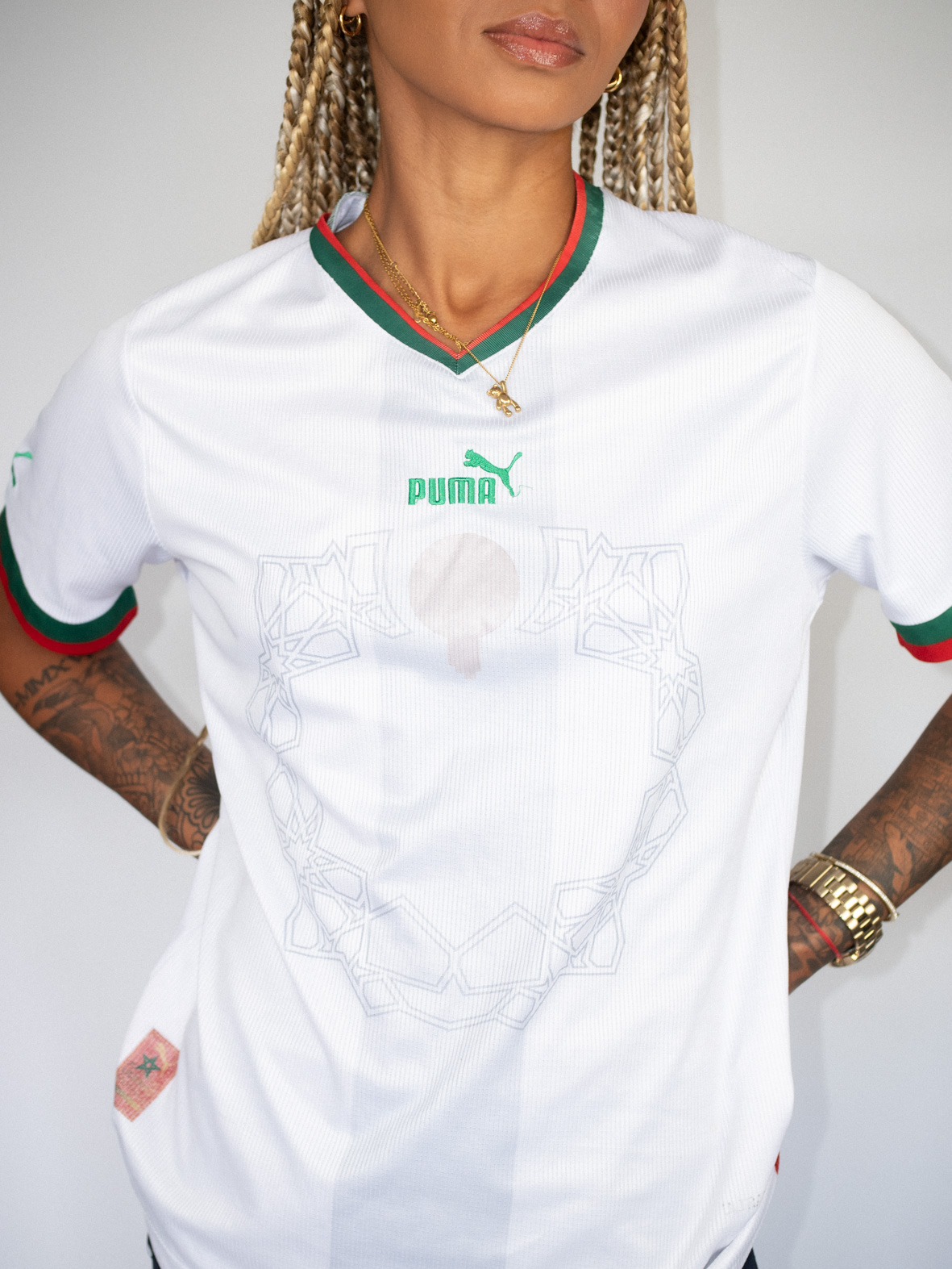 Morocco Embroidered Puma Jersey – Clean & Crisp - L - Image 3