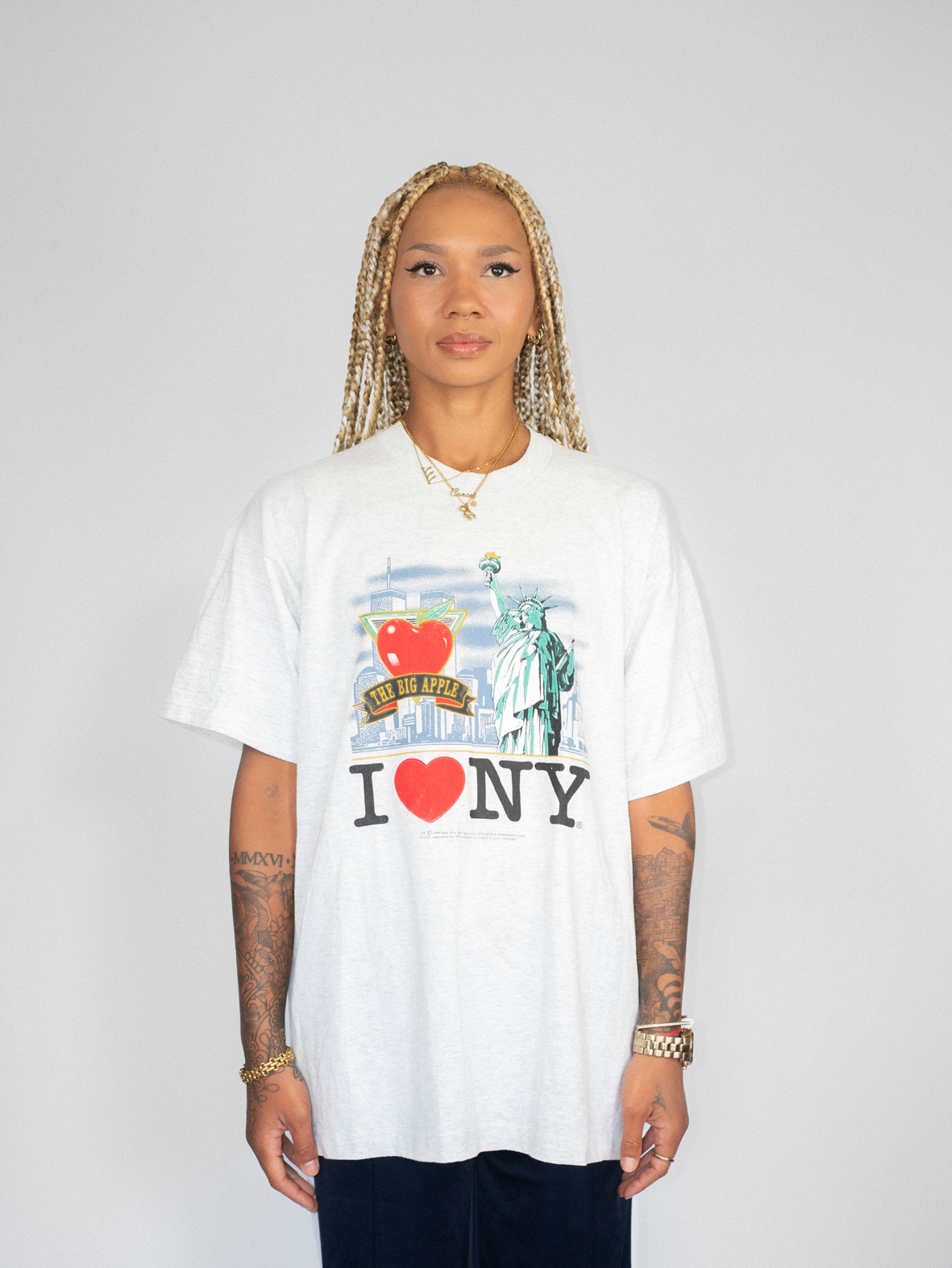 Oversized I ❤️ NY Tee – Big Apple Vintage Energy - XL - Image 2
