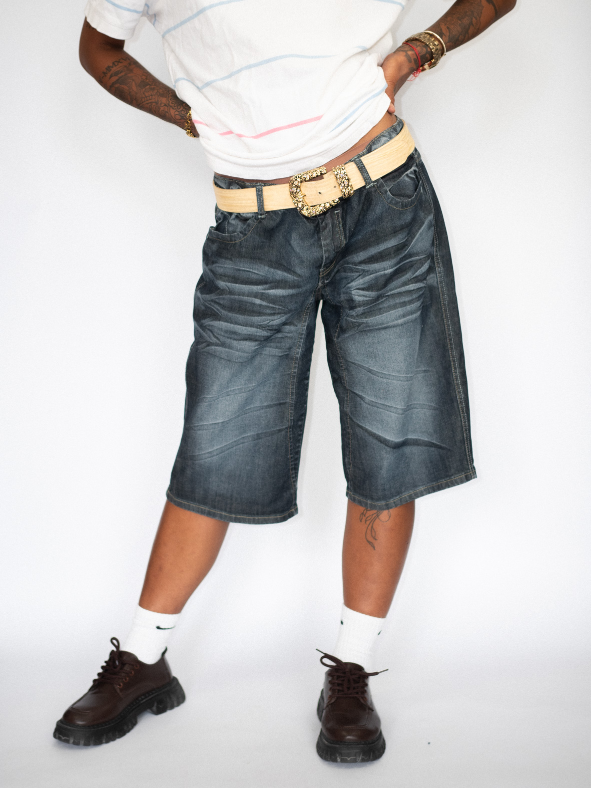 Vintage Denim Jorts – Dark-Wash Must-Have - L/XL - Image 3