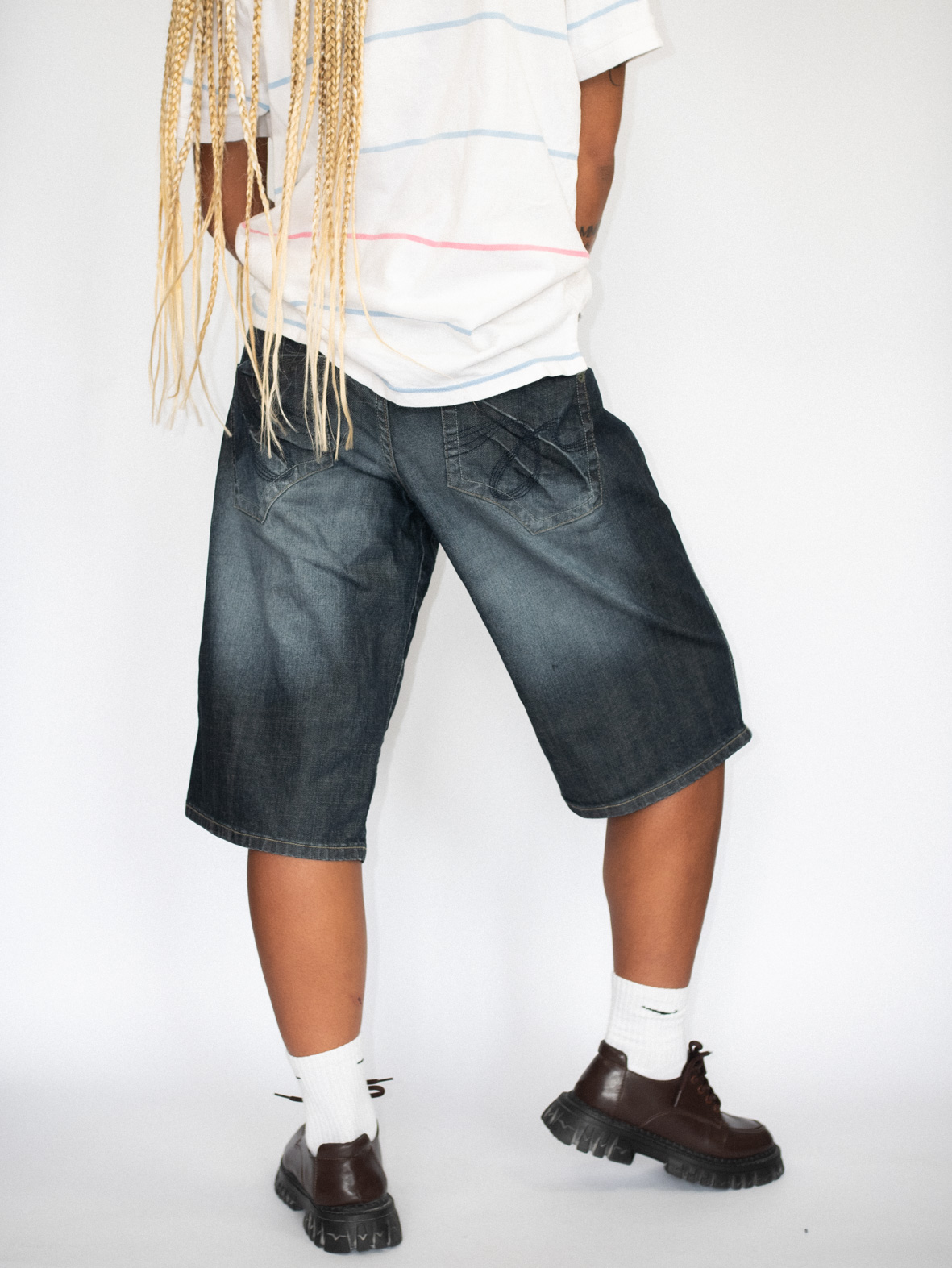 Vintage Denim Jorts – Dark-Wash Must-Have - L/XL - Image 2