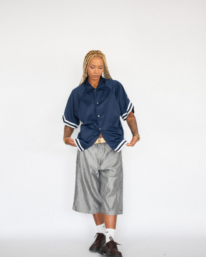 Champion Baseball Jersey – Navy Snap Classic - L/XL