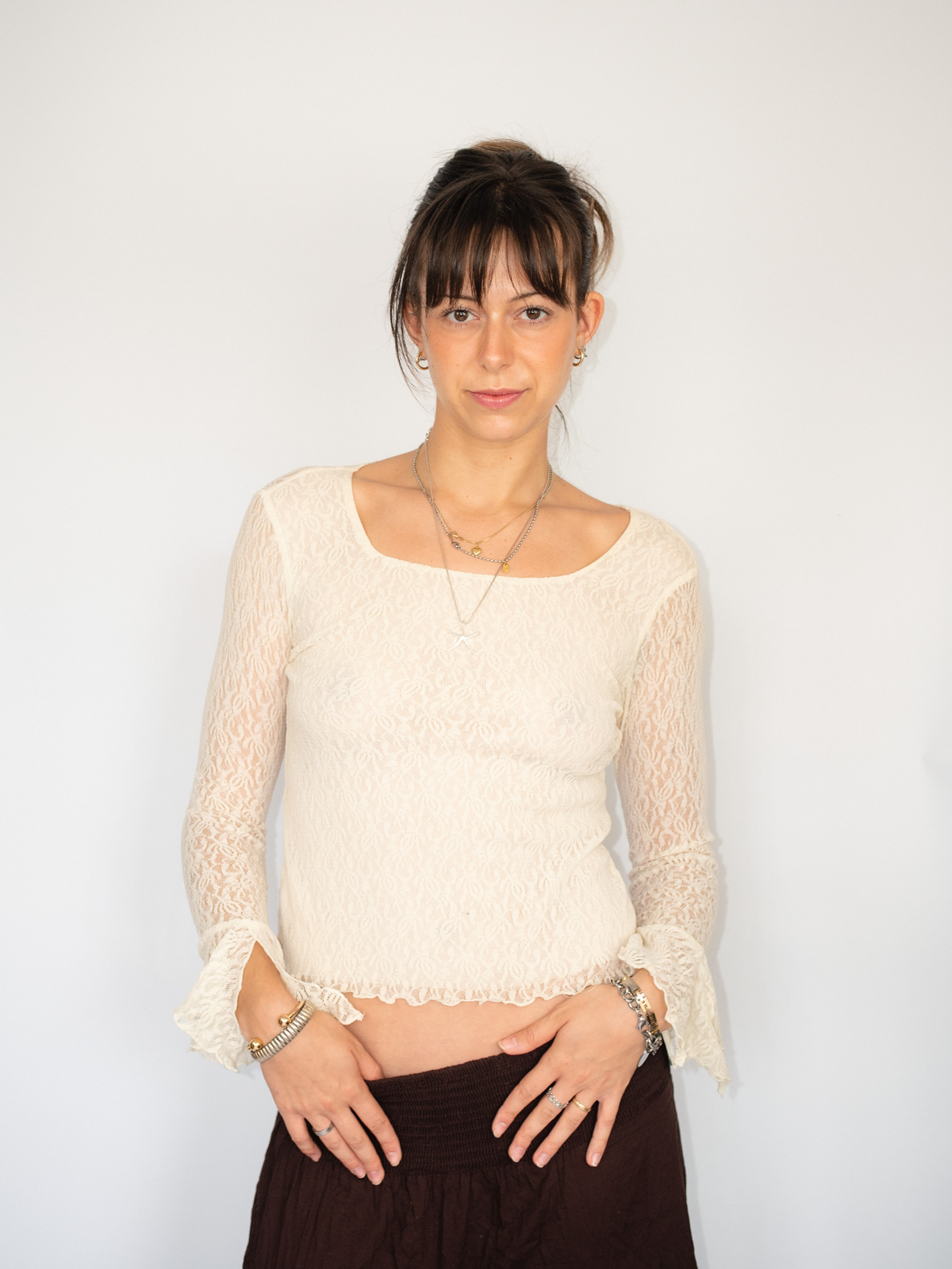 Cream Lace Longsleeve – Romantic Layers - S