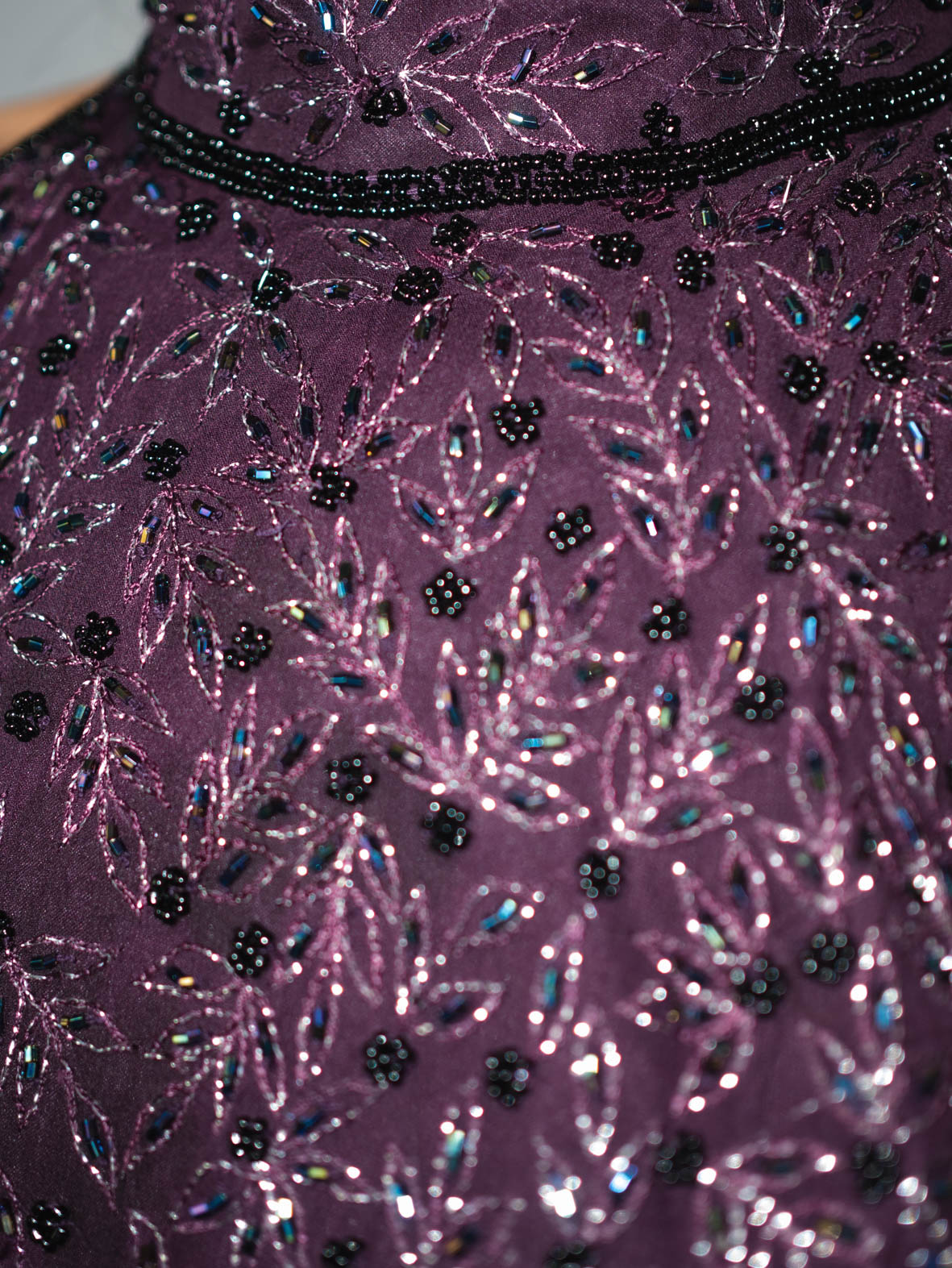 Vintage Purple Embellished Halter Top – S/M - Image 5