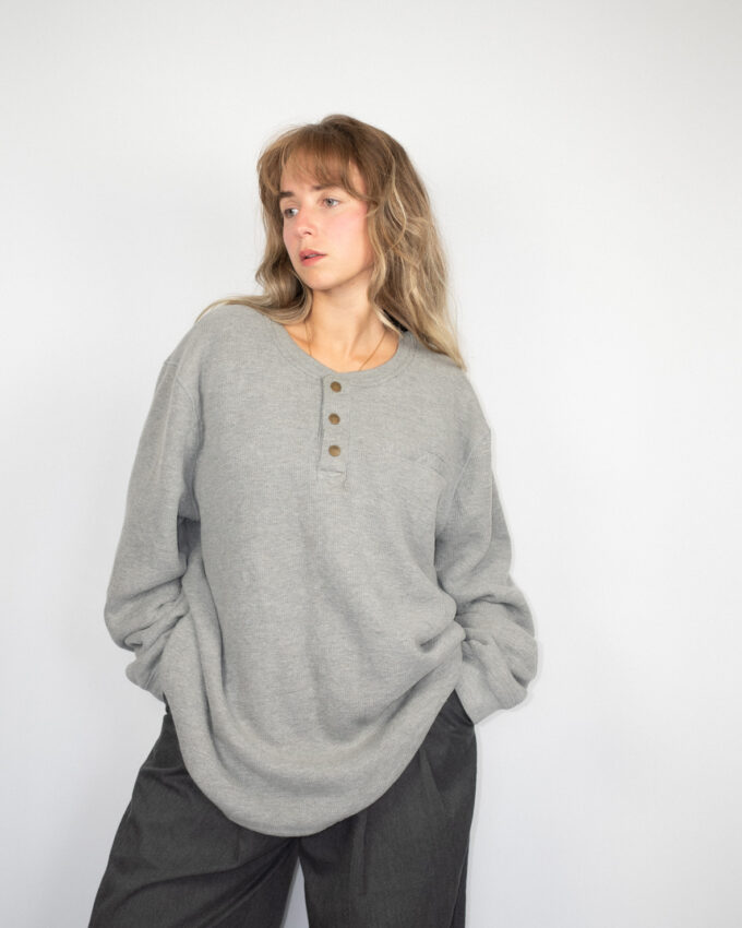 Vintage Lee Oversized Sweatshirt with Teddy Innerlining - XL