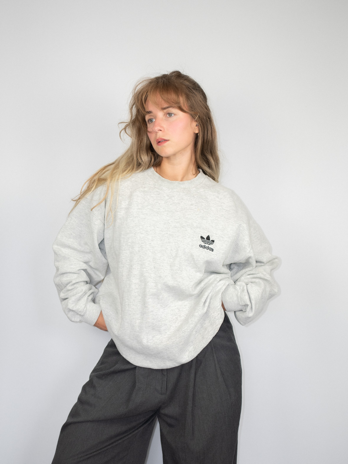 90s Adidas Oversized Sweatshirt - L