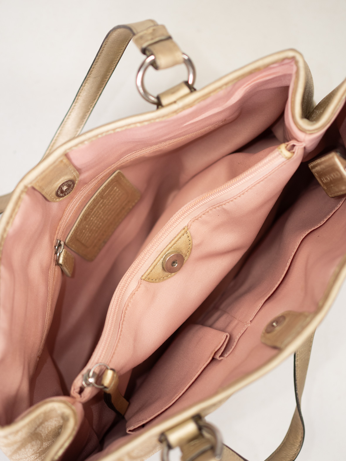 Vintage Coach Tote (Beige Monogram) - Image 10
